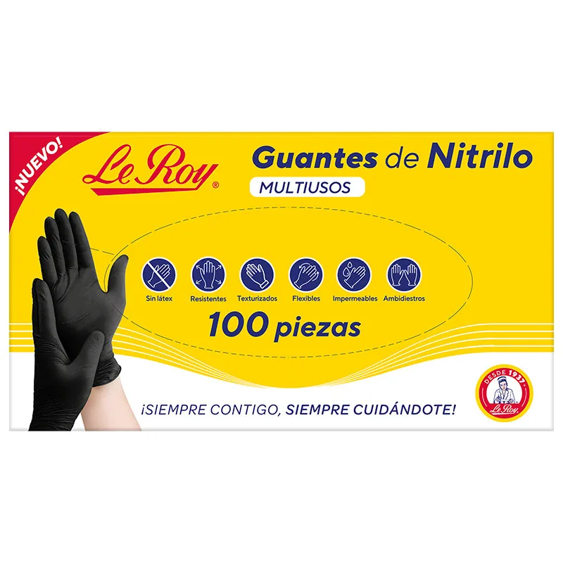 Le Roy pleated face masks and examination gloves