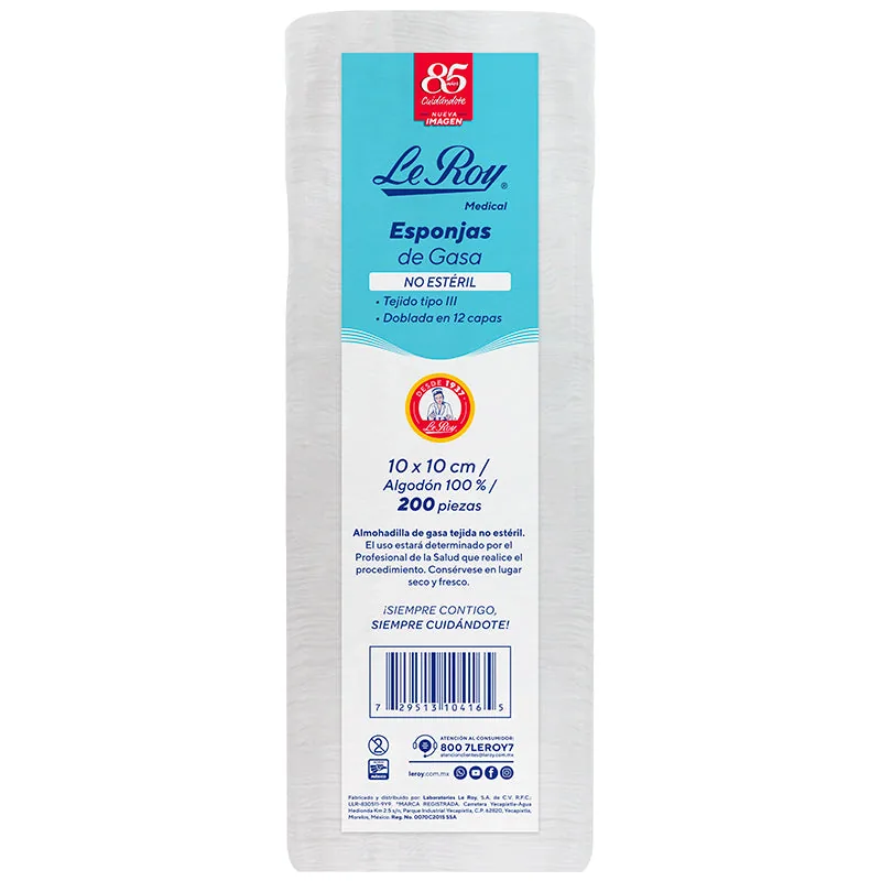 Gauze sponge / swab 10 × 10 cm